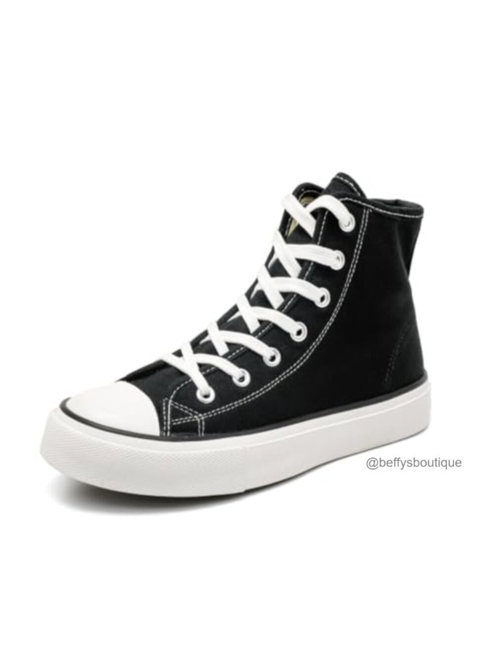 High-Top Canvas Sneakers Lace-Up Casual Walking Shoes